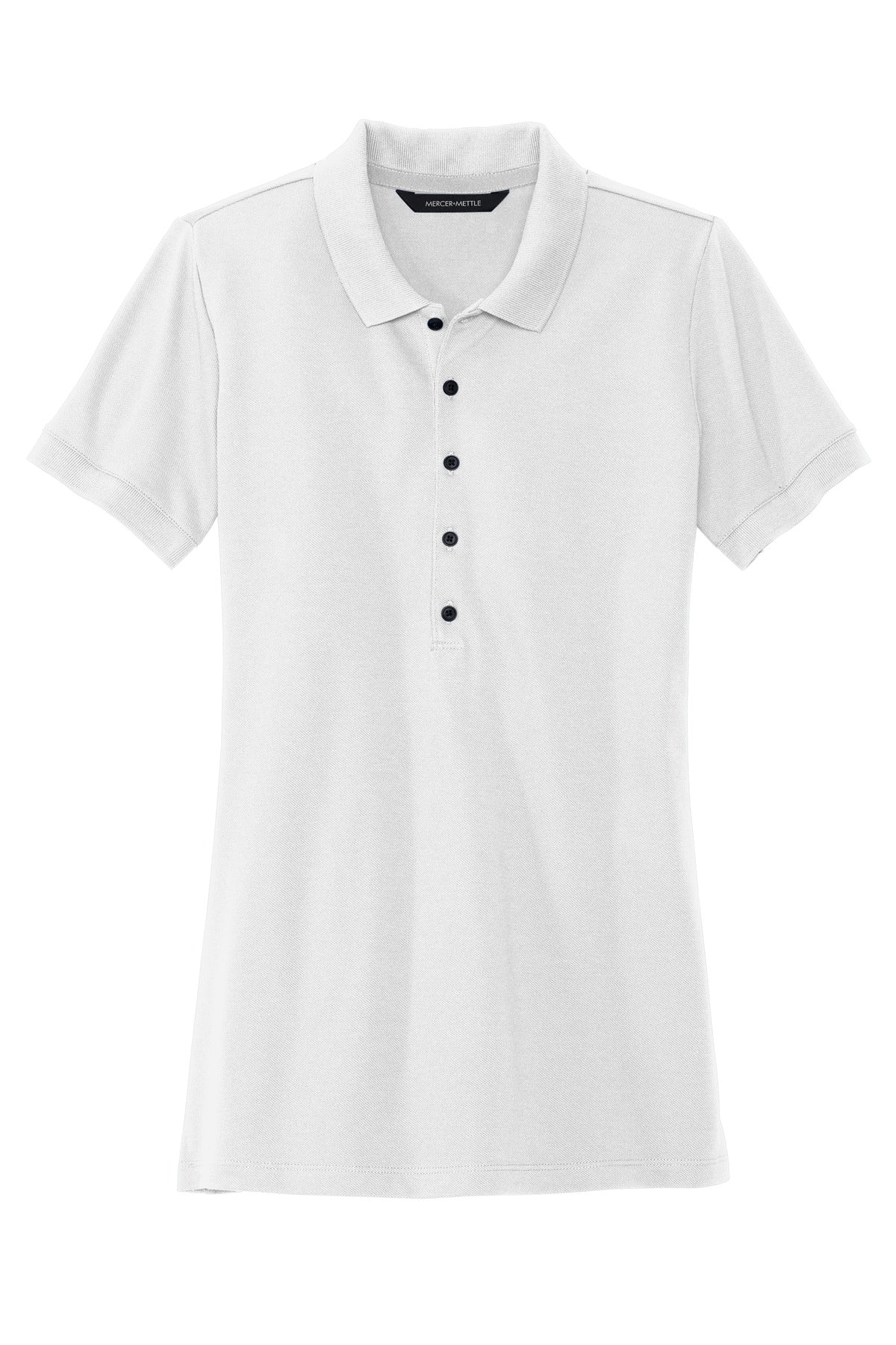 Mercer+Mettle Women's Stretch Heavyweight Pique Polo - White