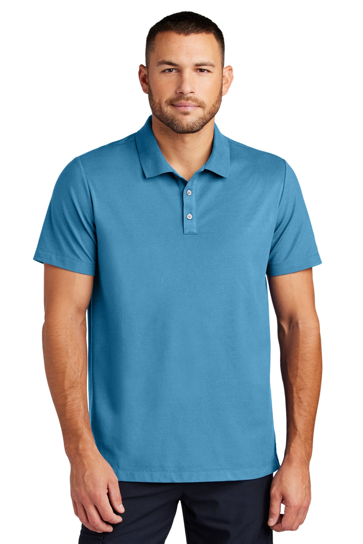 Mercer+Mettle Stretch Pique Polo - Parisian Blue