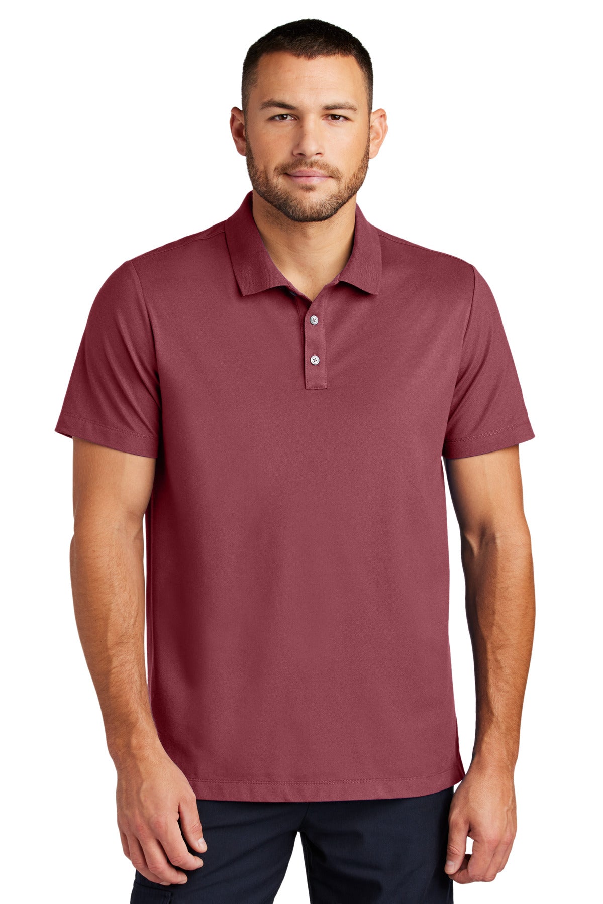 Mercer+Mettle Stretch Pique Polo - Rosewood