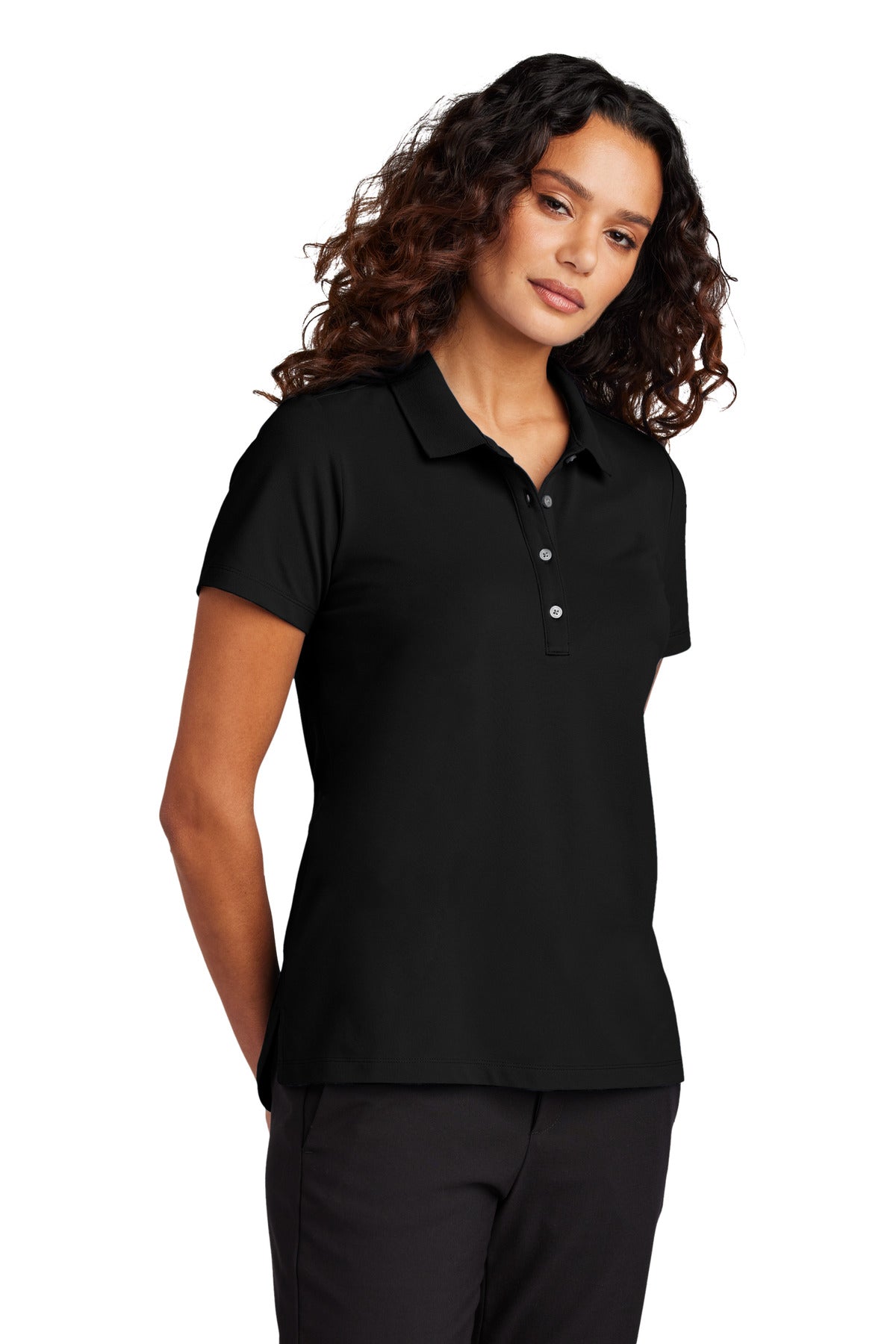 Mercer+Mettle Women's Stretch Pique Polo - Deep Black