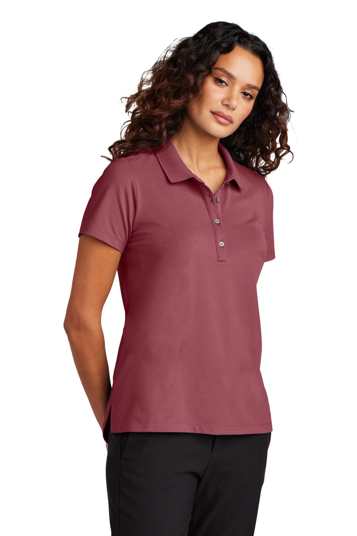 Mercer+Mettle Women's Stretch Pique Polo - Rosewood