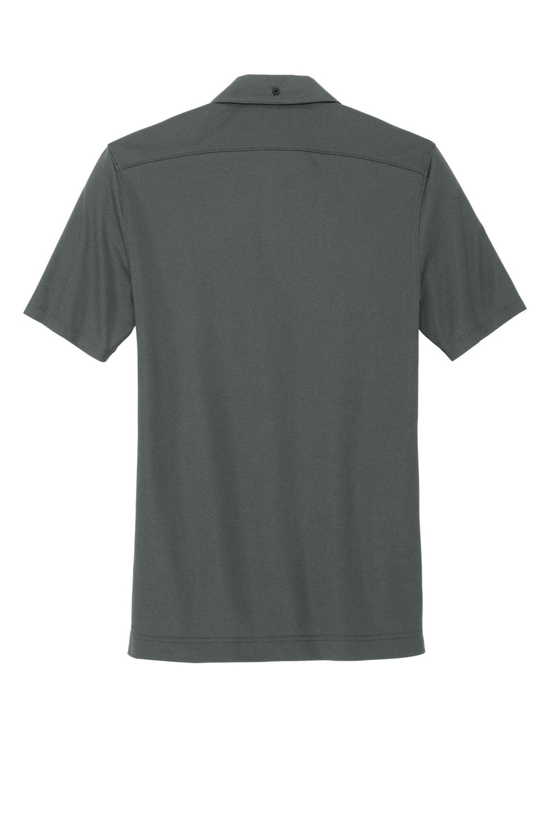 Mercer+Mettle Stretch Pique Full-Button Polo - Anchor Grey