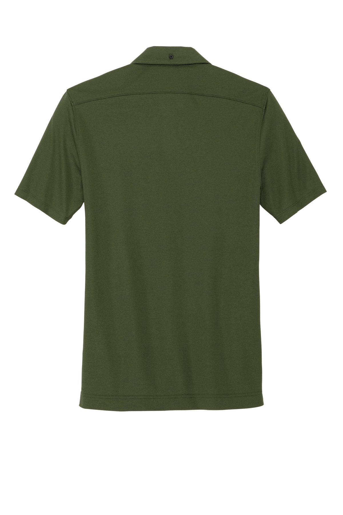 Mercer+Mettle Stretch Pique Full-Button Polo - Townsend Green