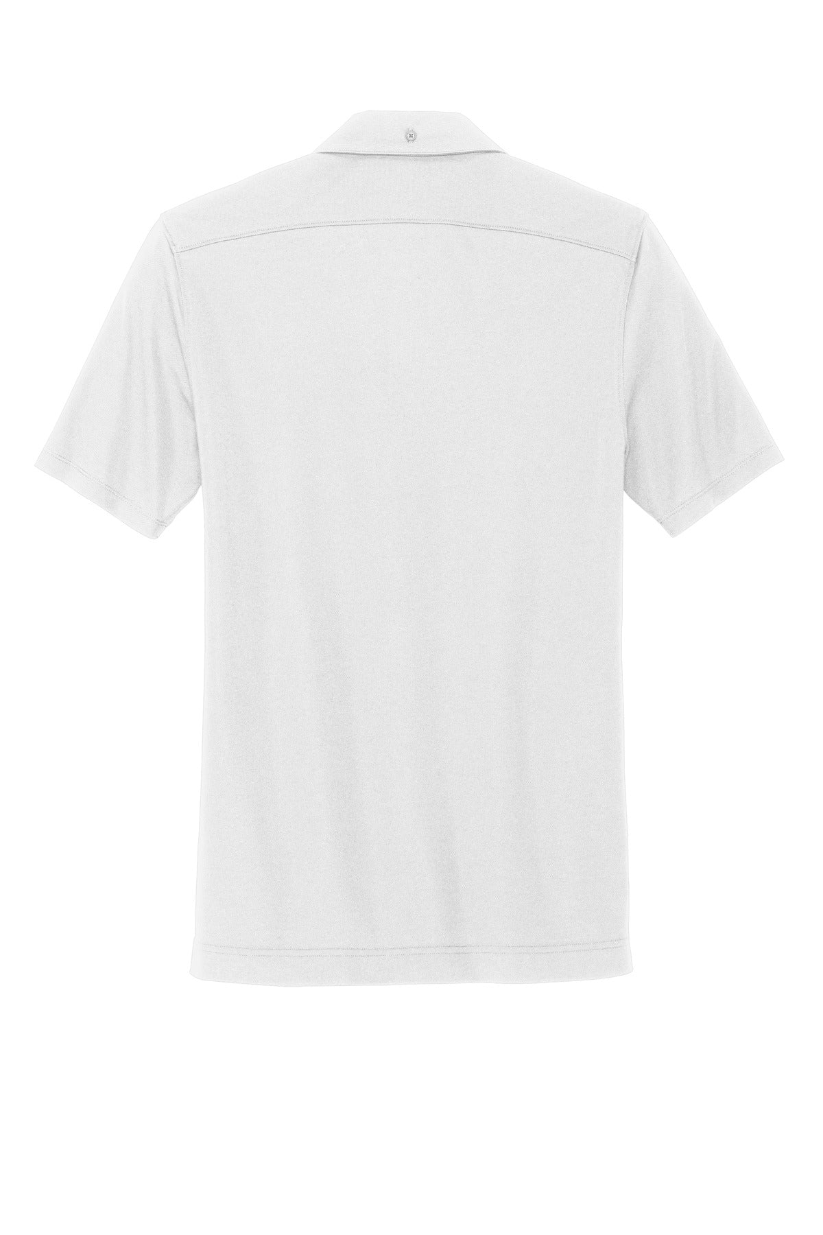 Mercer+Mettle Stretch Pique Full-Button Polo - White