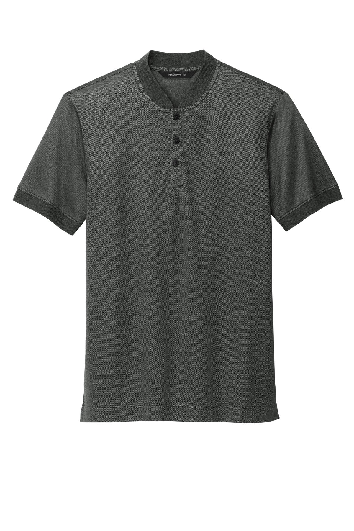 Mercer+Mettle Stretch Pique Henley - Anchor Grey Heather