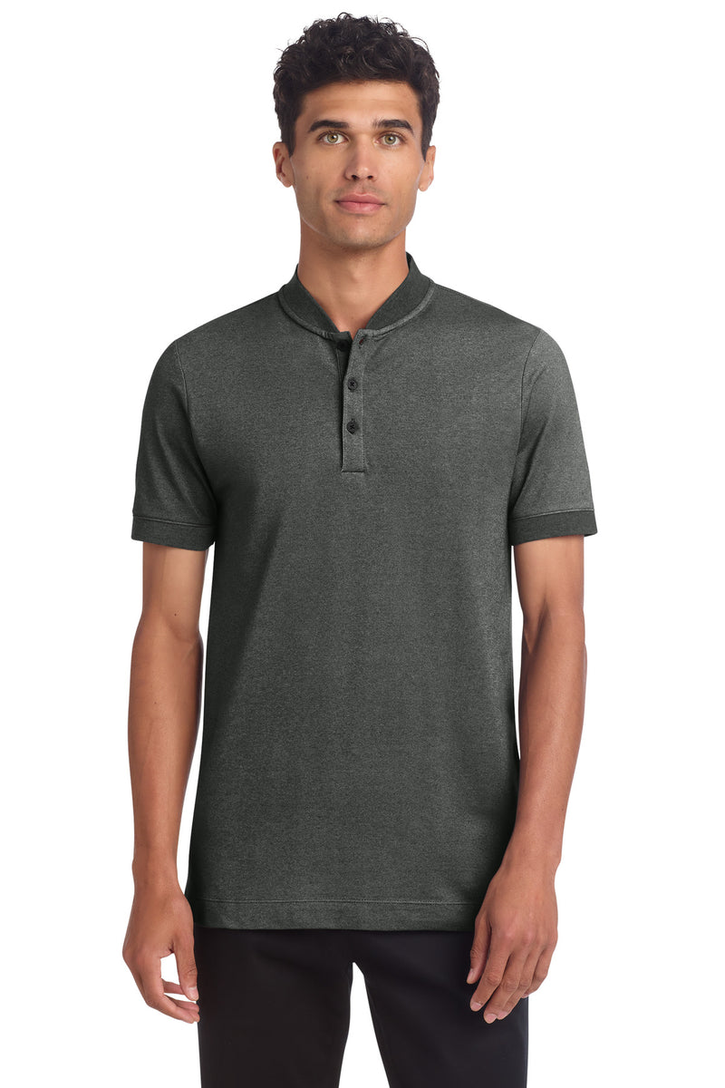 Mercer+Mettle Stretch Pique Henley - Anchor Grey Heather