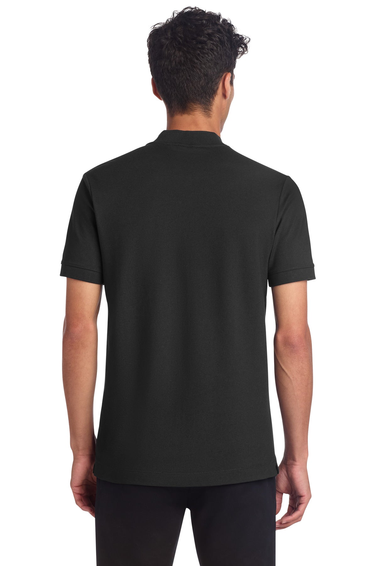 Mercer+Mettle Stretch Pique Henley - Deep Black