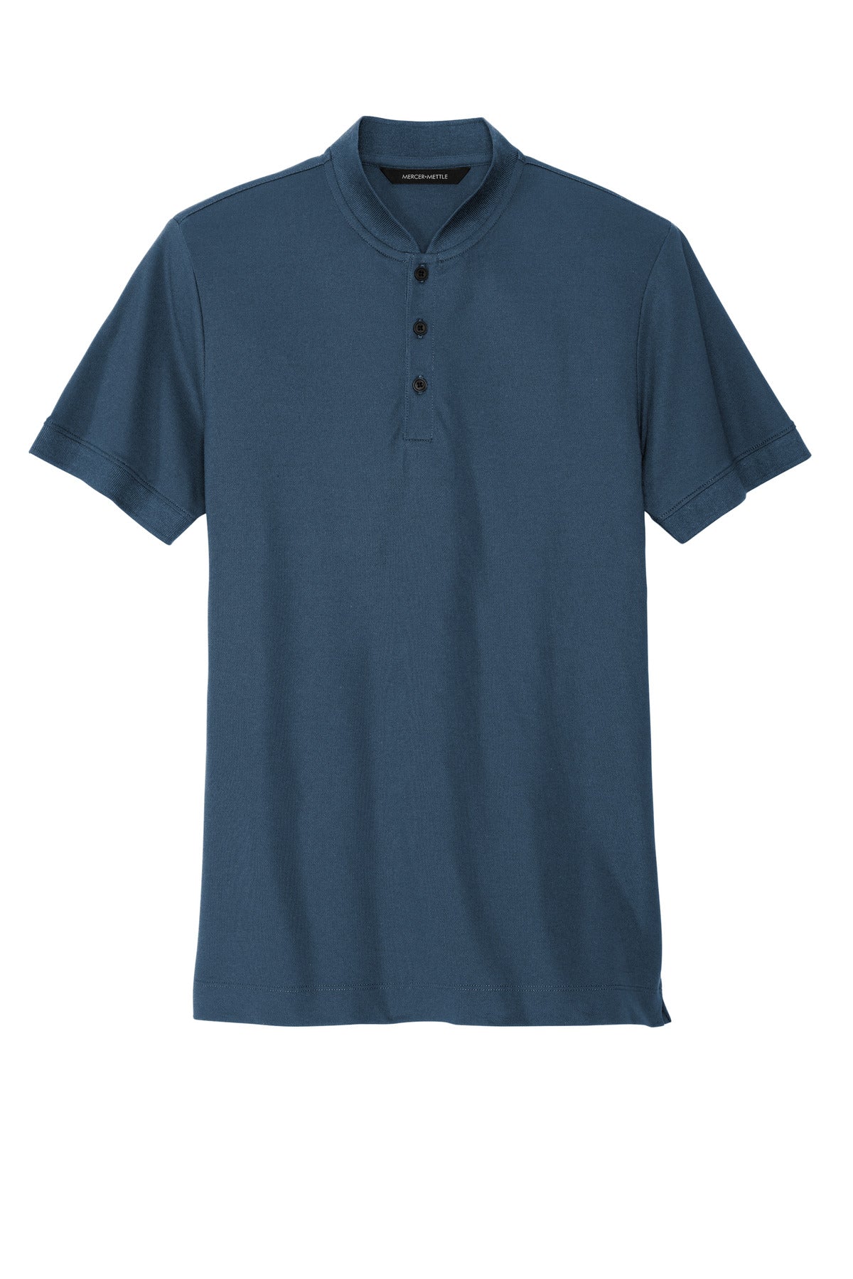 Mercer+Mettle Stretch Pique Henley - Insignia Blue