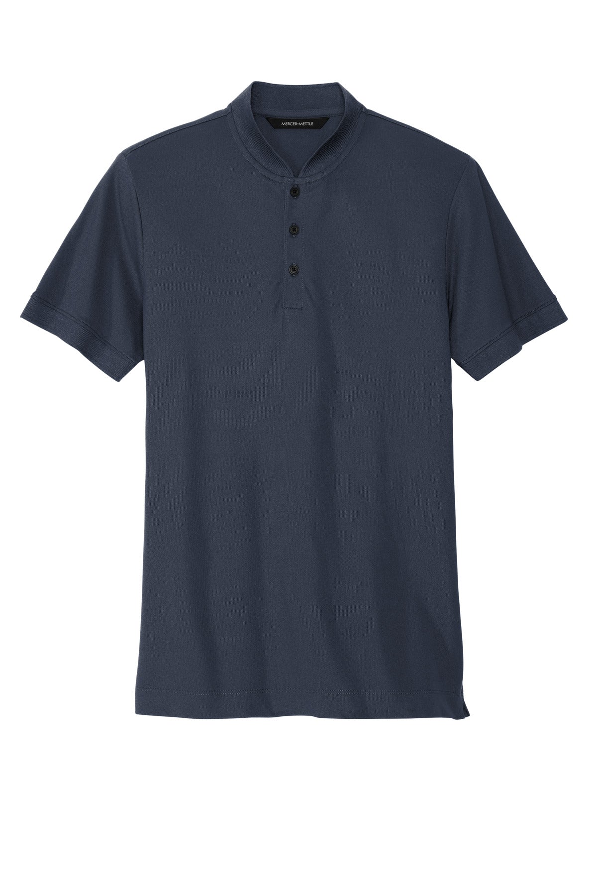 Mercer+Mettle Stretch Pique Henley - Night Navy