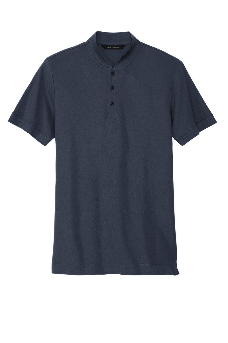 Mercer+Mettle Stretch Pique Henley - Night Navy