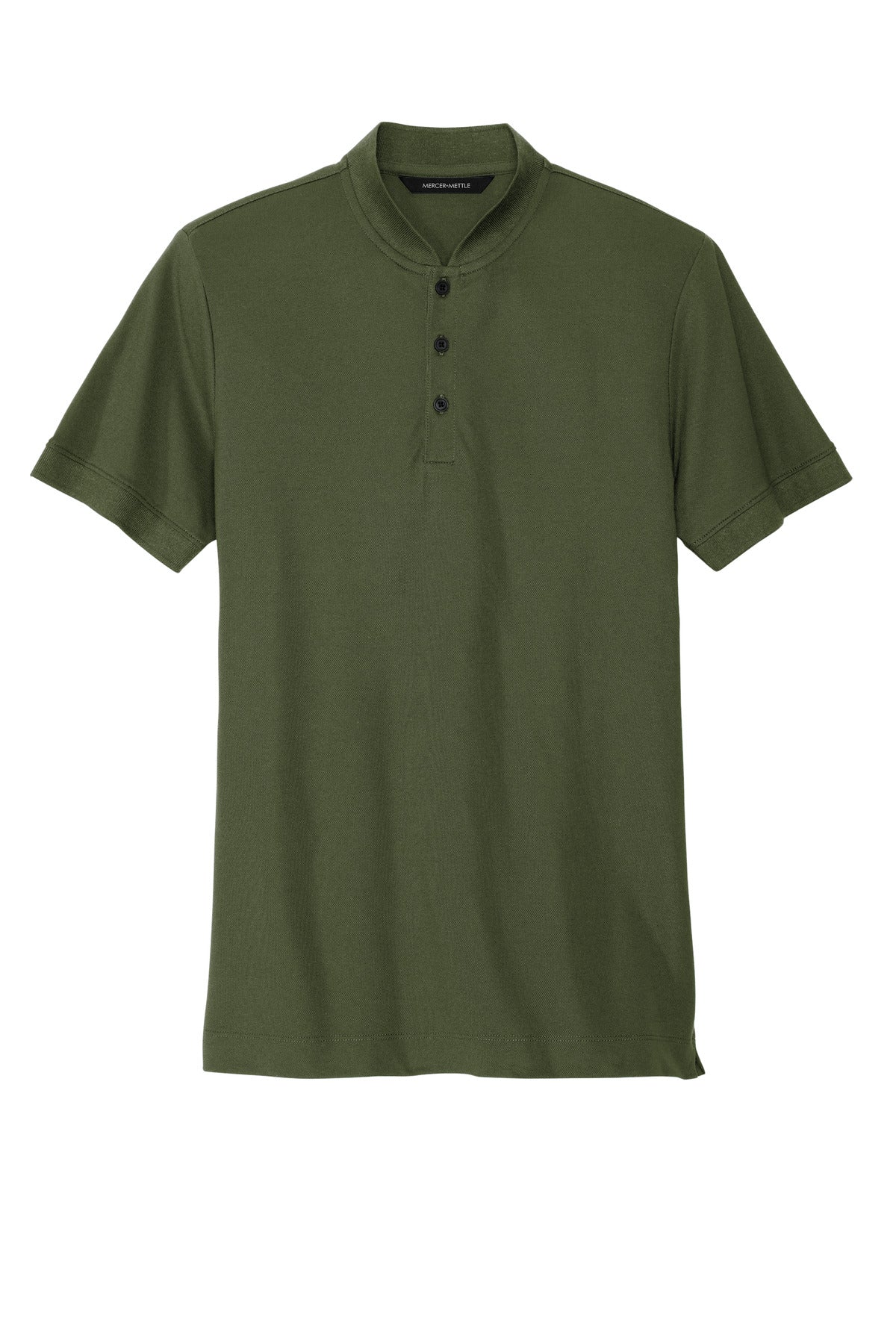 Mercer+Mettle Stretch Pique Henley - Townsend Green