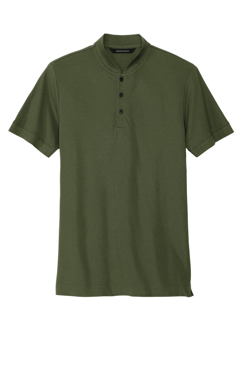 Mercer+Mettle Stretch Pique Henley - Townsend Green