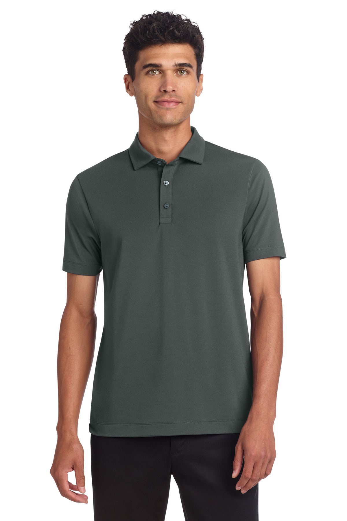 Mercer+Mettle Stretch Jersey Polo - Anchor Grey