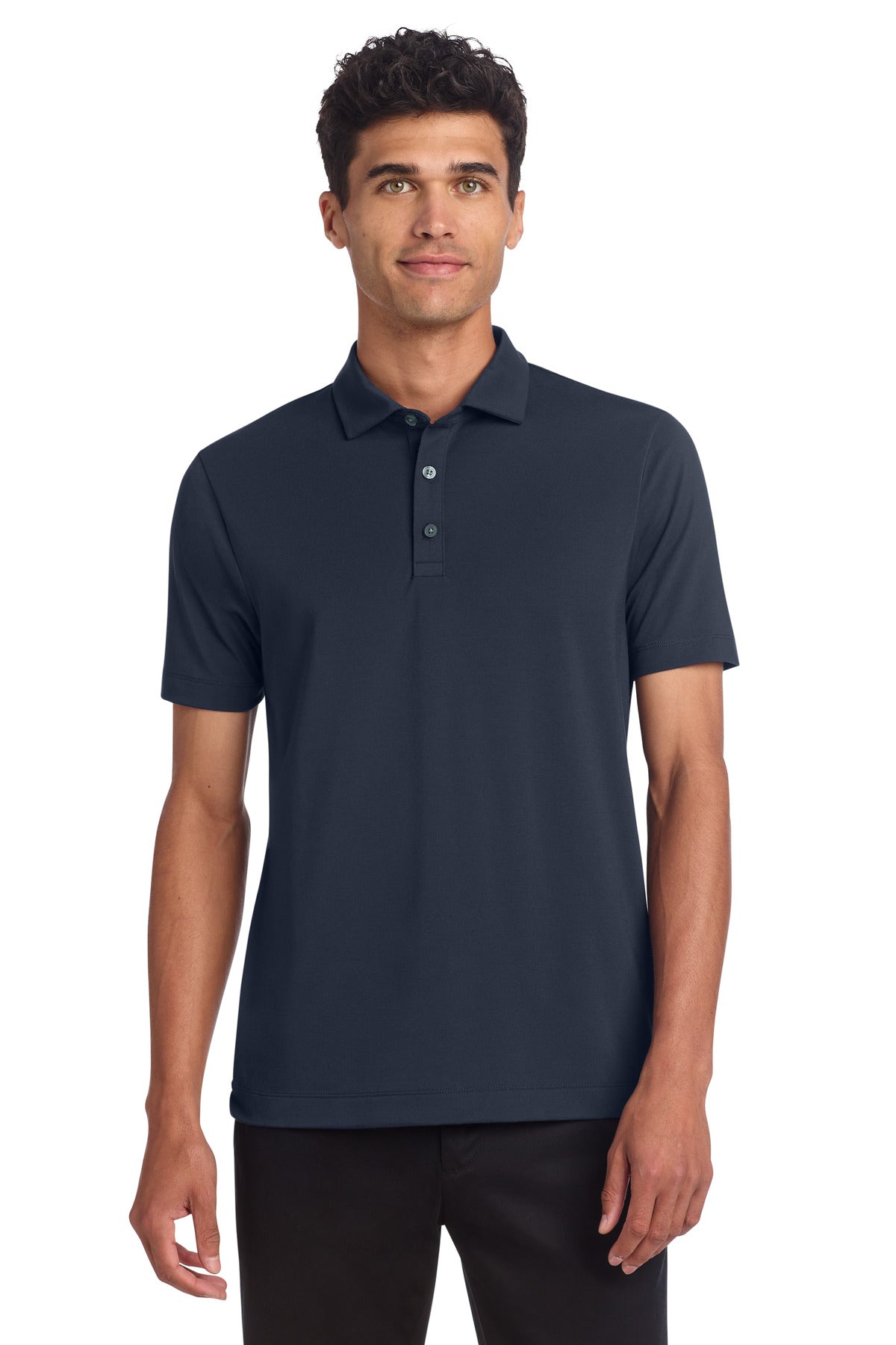 Mercer+Mettle Stretch Jersey Polo - Night Navy