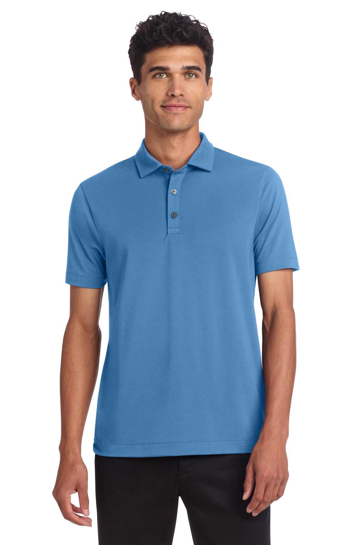 Mercer+Mettle Stretch Jersey Polo - Parisian Blue