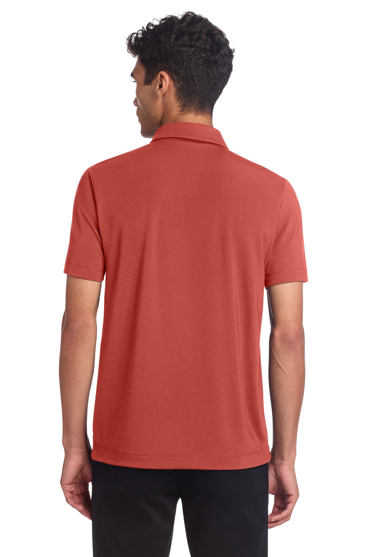 Mercer+Mettle Stretch Jersey Polo - Terracotta