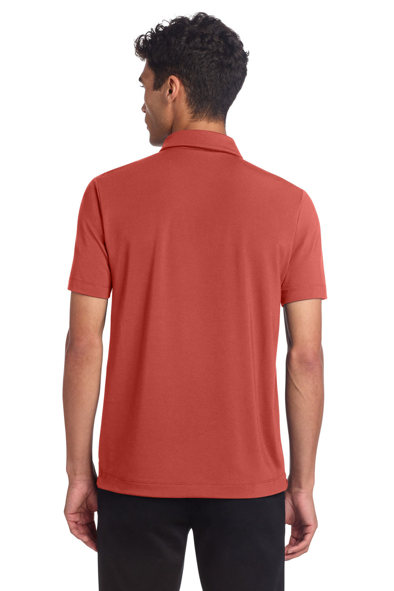 Mercer+Mettle Stretch Jersey Polo - Terracotta