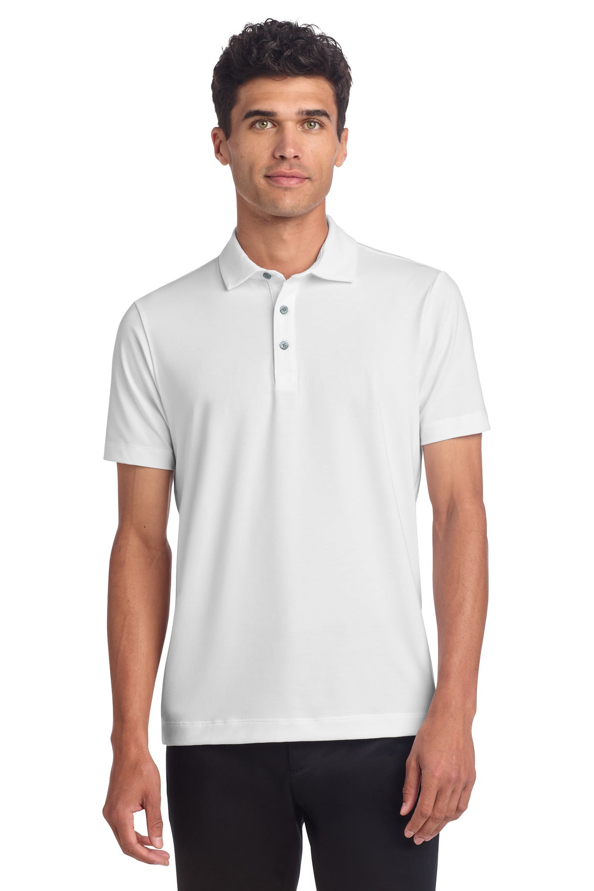 Mercer+Mettle Stretch Jersey Polo - White
