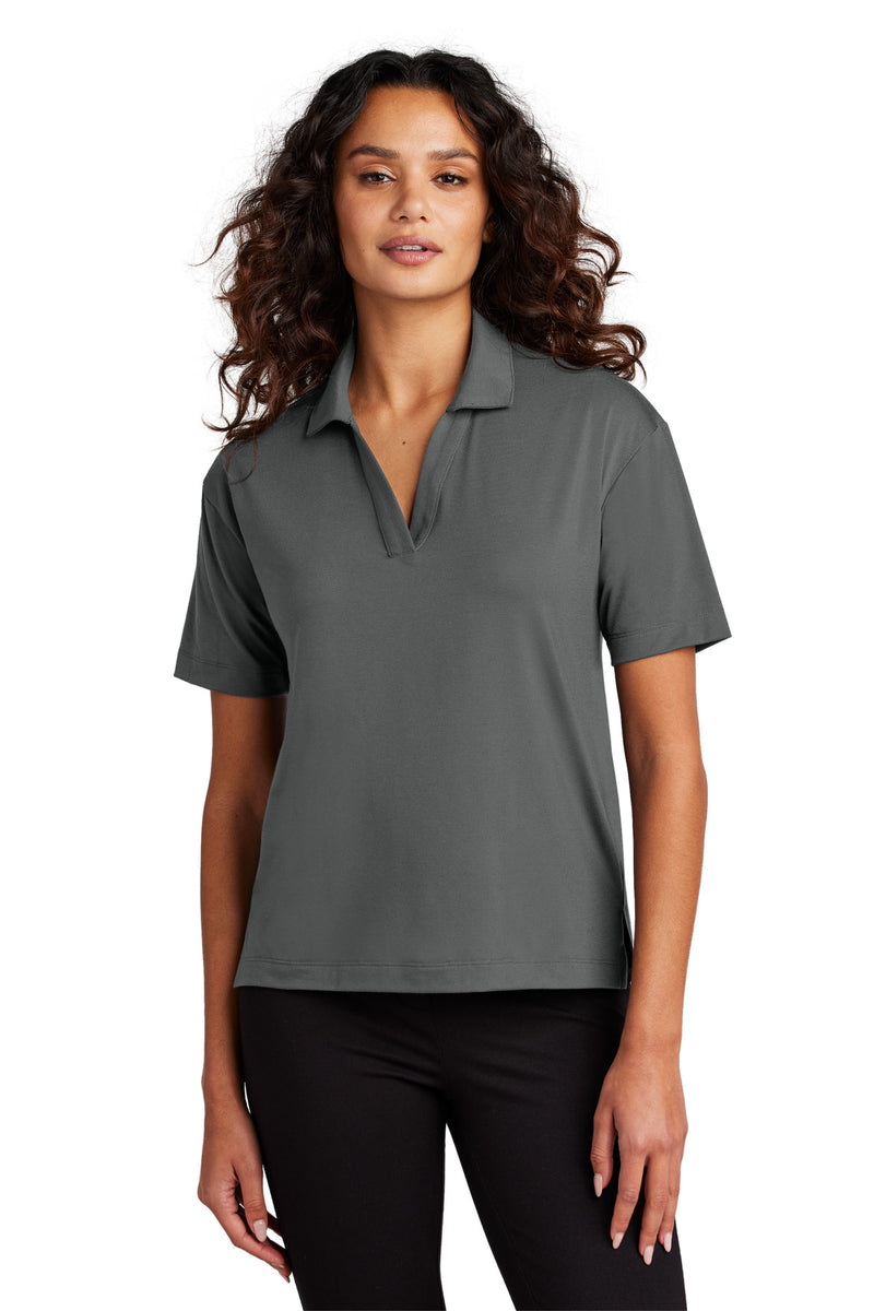 Mercer+Mettle Women's Stretch Jersey Polo - Anchor Grey