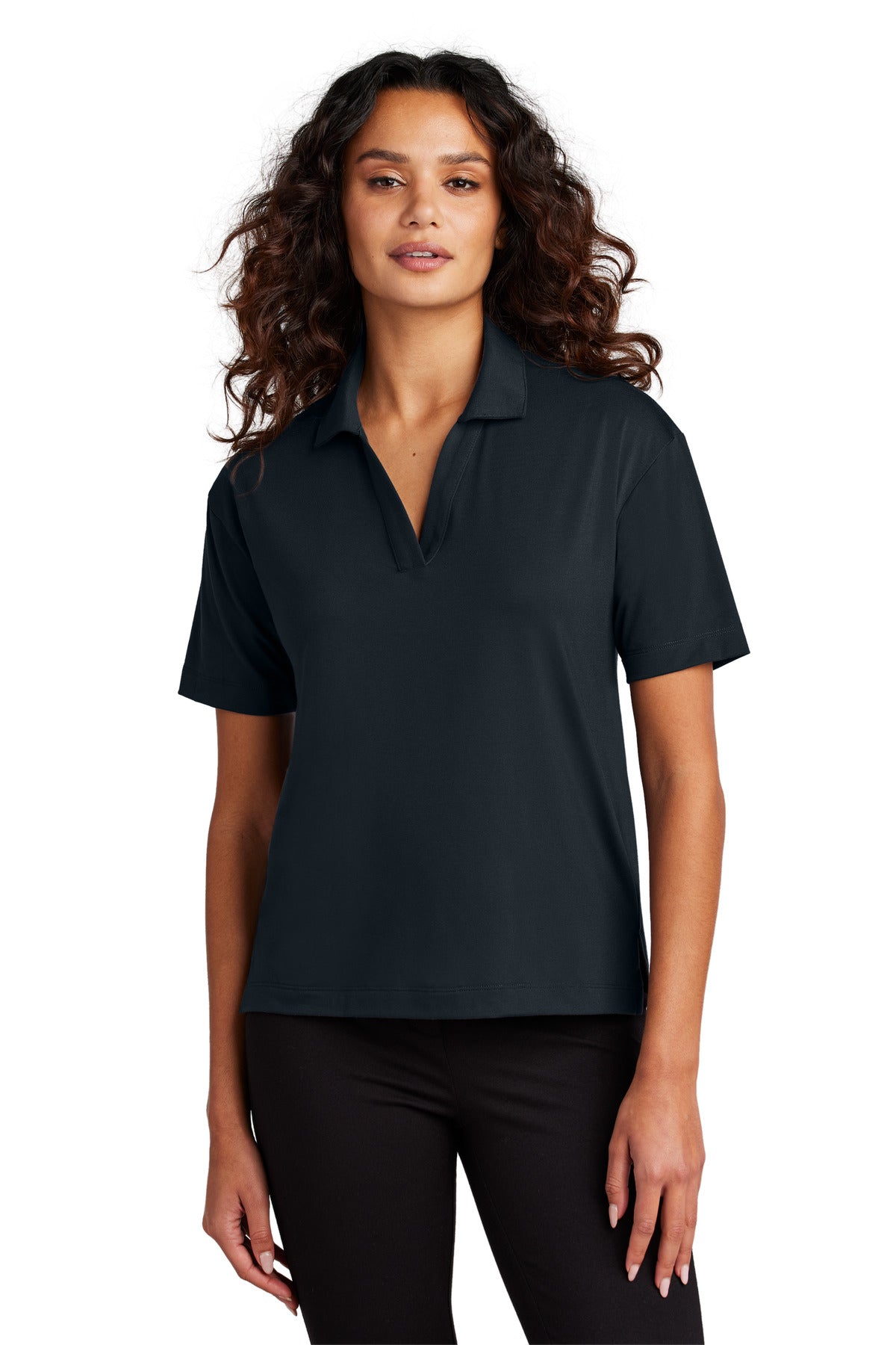 Mercer+Mettle Women's Stretch Jersey Polo - Night Navy