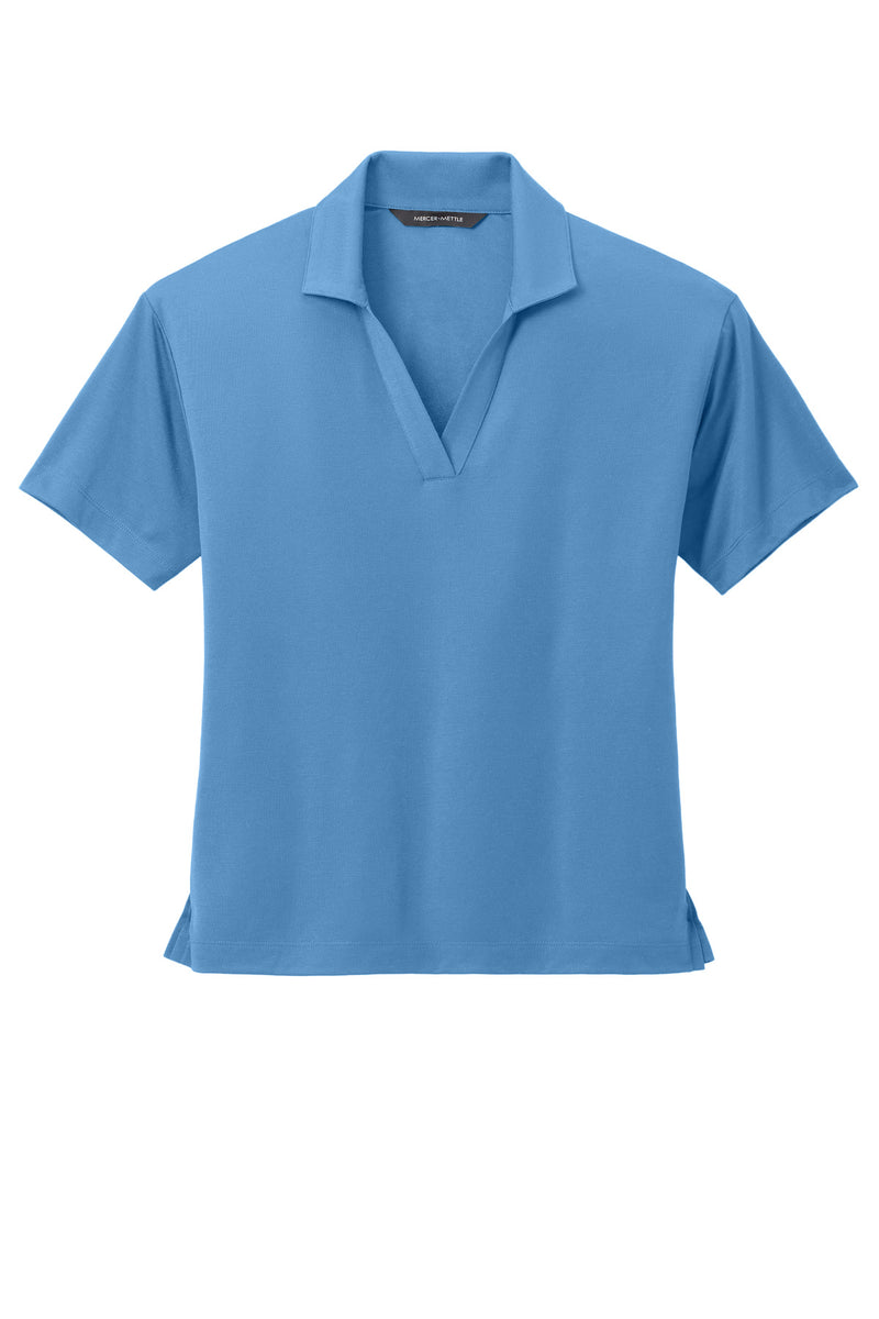 Mercer+Mettle Women's Stretch Jersey Polo - Parisian Blue