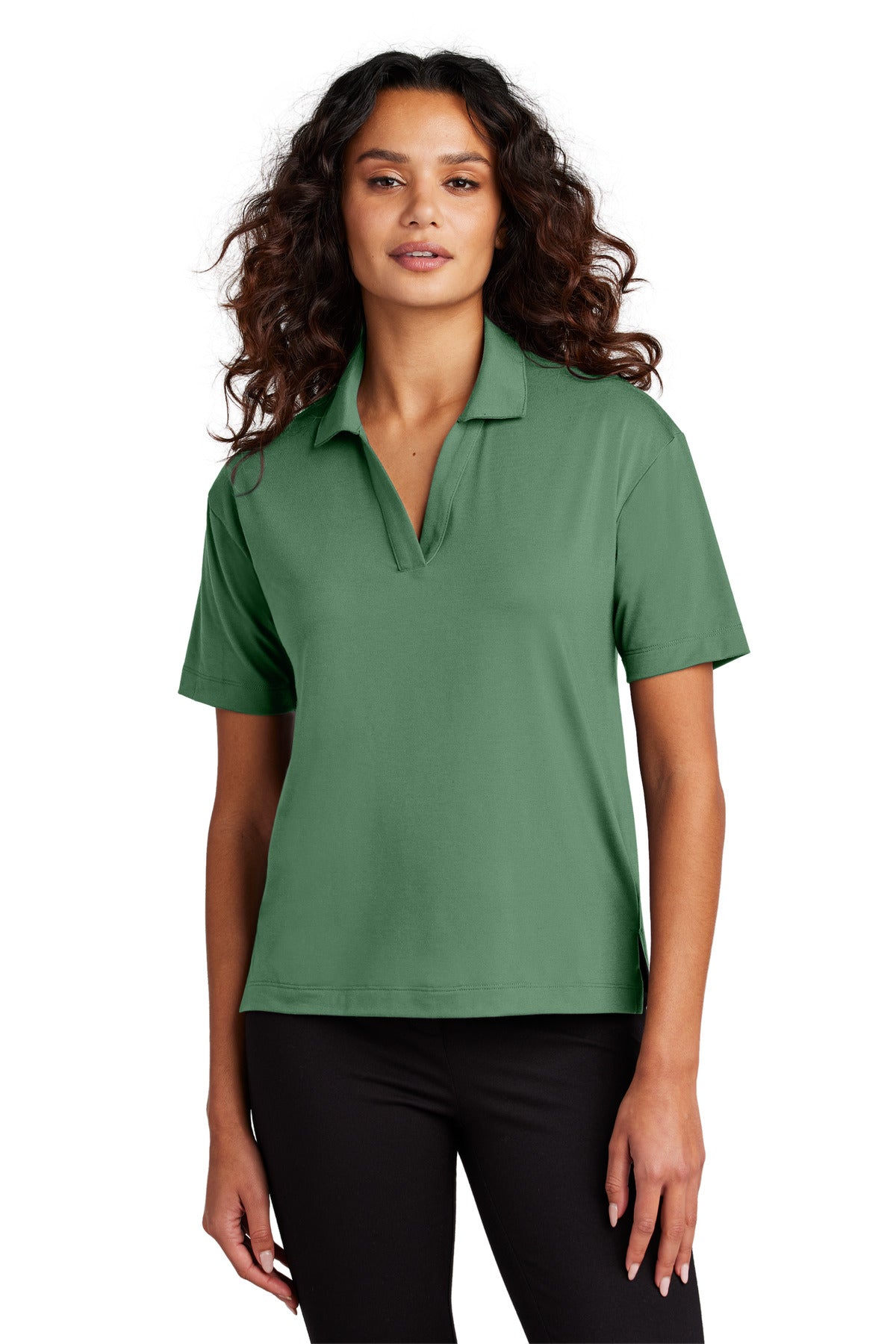 Mercer+Mettle Women's Stretch Jersey Polo - Sage