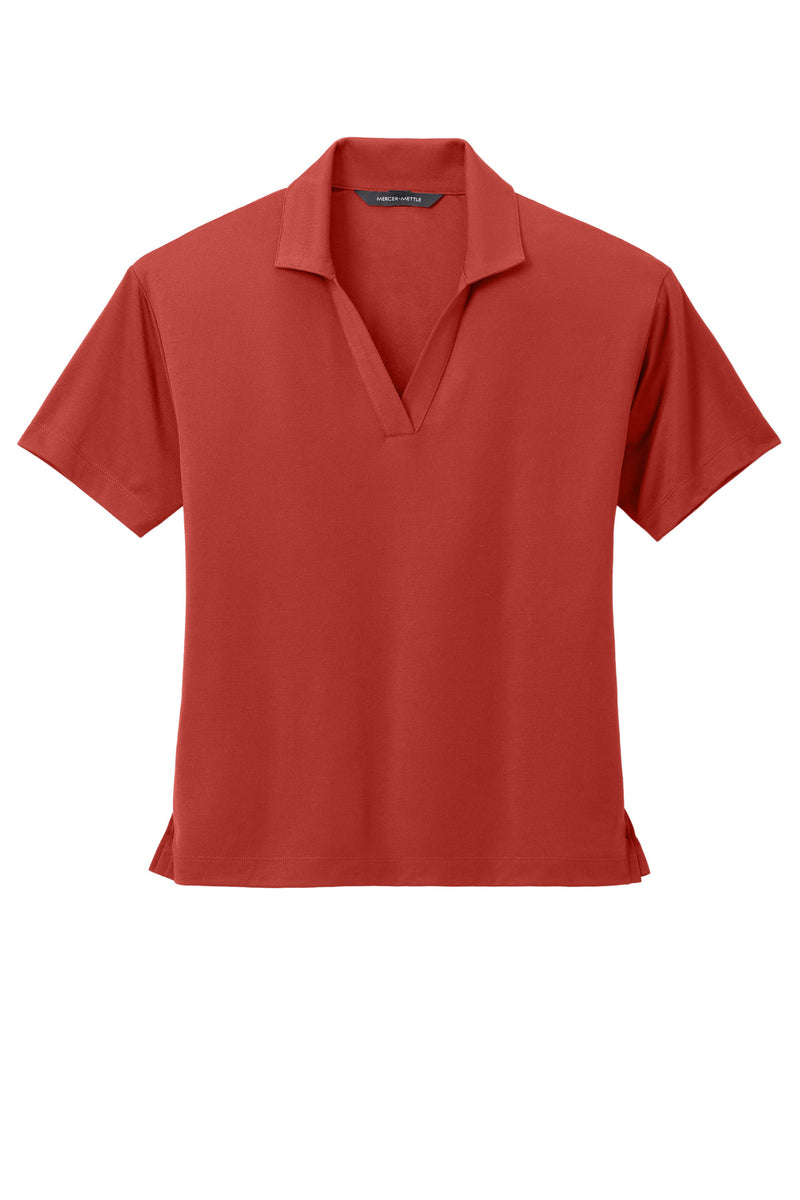 Mercer+Mettle Women's Stretch Jersey Polo - Terracotta