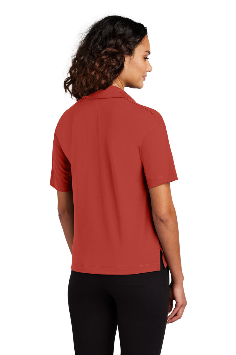 Mercer+Mettle Women's Stretch Jersey Polo - Terracotta