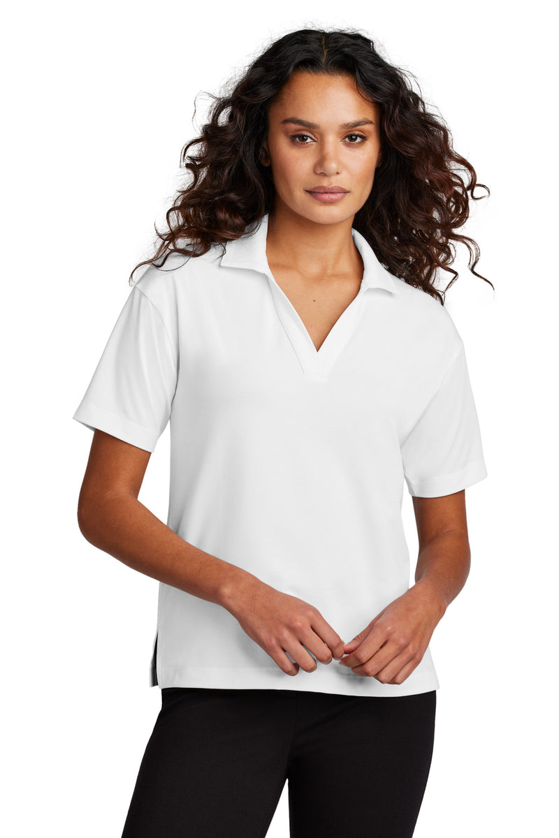 Mercer+Mettle Women's Stretch Jersey Polo - White