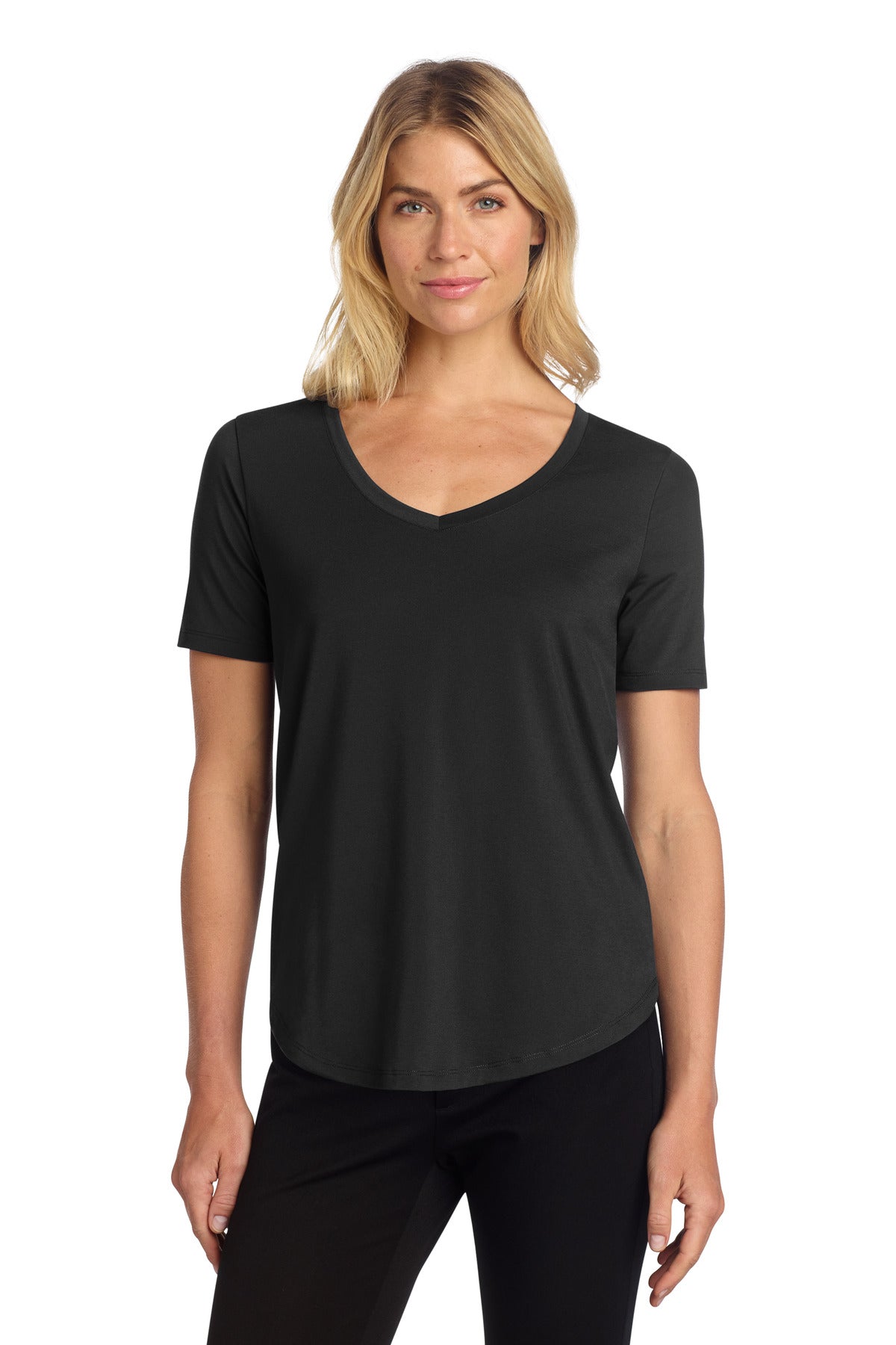 Mercer+Mettle Women's Stretch Jersey Relaxed Scoop - Deep Black