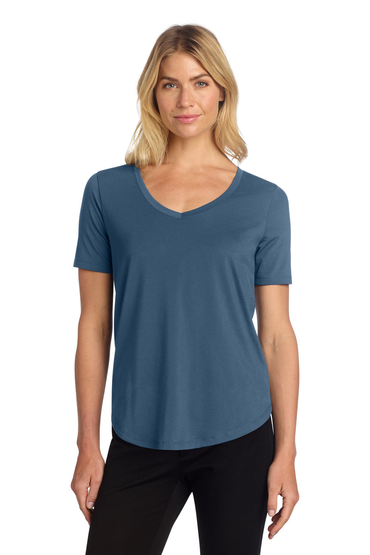 Mercer+Mettle Women's Stretch Jersey Relaxed Scoop - Insignia Blue