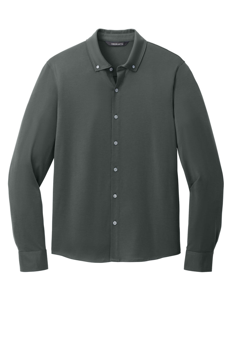 Mercer+Mettle Stretch Jersey Long Sleeve Shirt - Anchor Grey