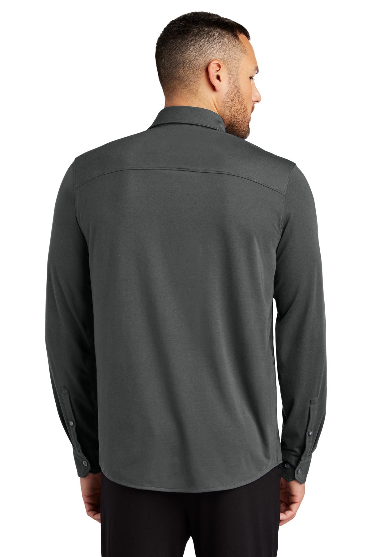 Mercer+Mettle Stretch Jersey Long Sleeve Shirt - Anchor Grey