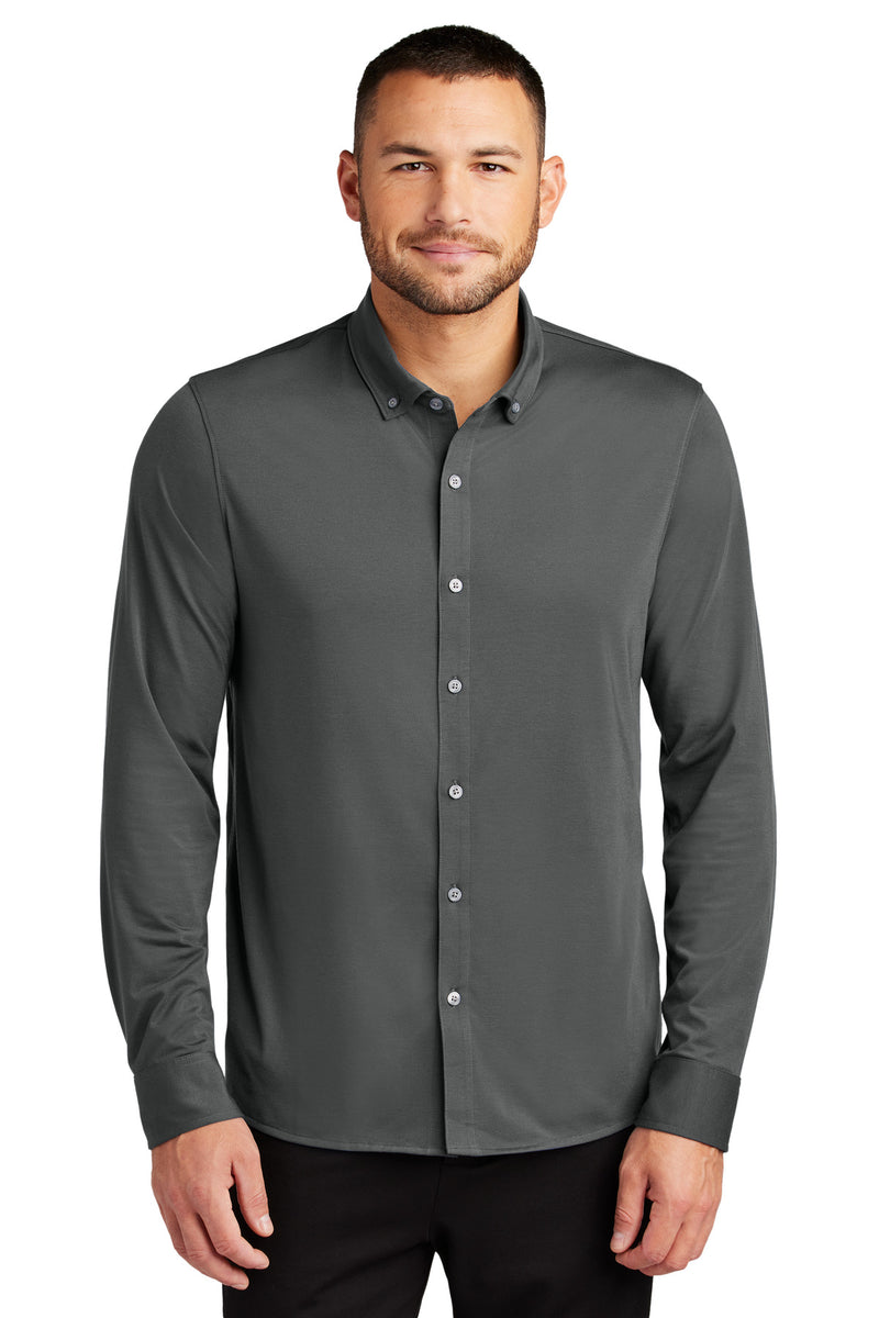 Mercer+Mettle Stretch Jersey Long Sleeve Shirt - Anchor Grey