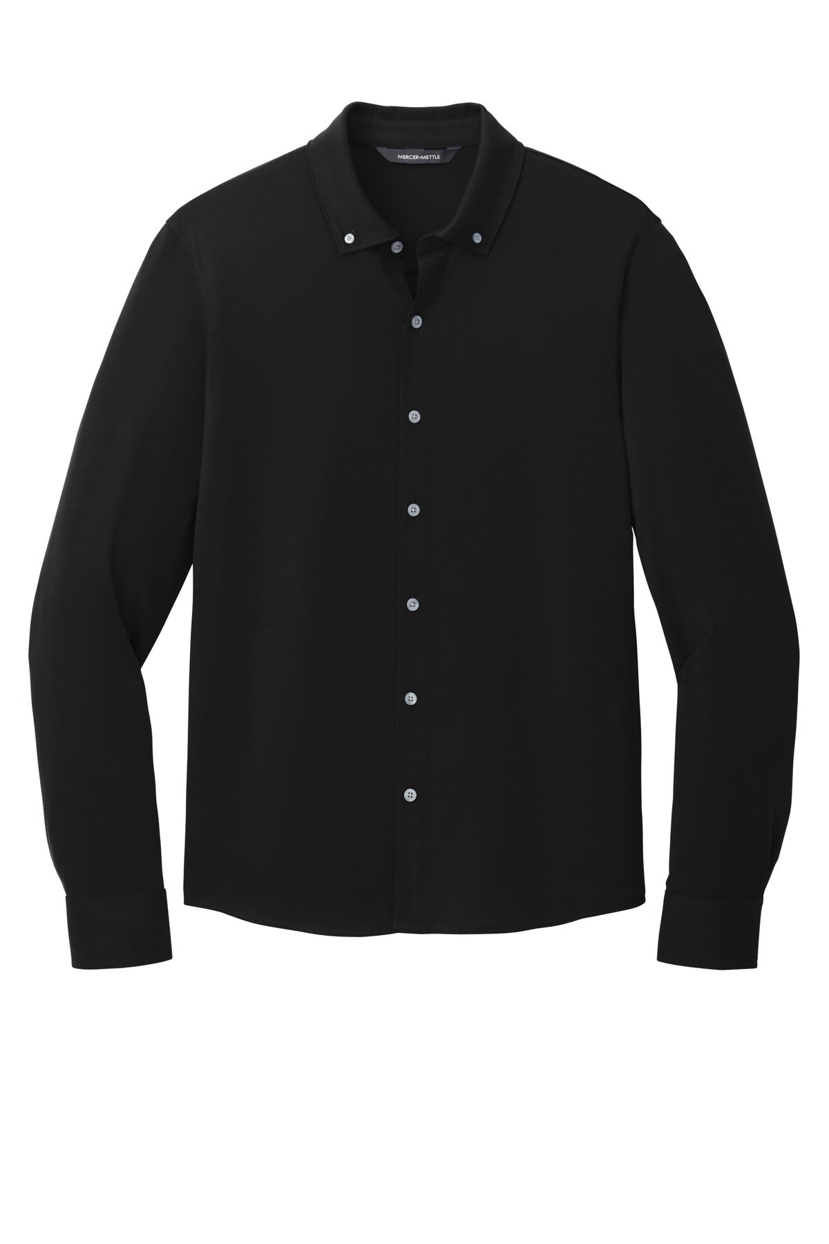 Mercer+Mettle Stretch Jersey Long Sleeve Shirt - Deep Black