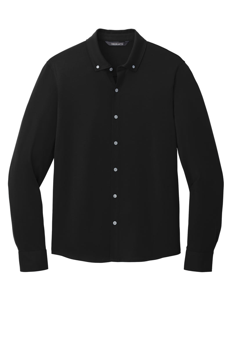 Mercer+Mettle Stretch Jersey Long Sleeve Shirt - Deep Black