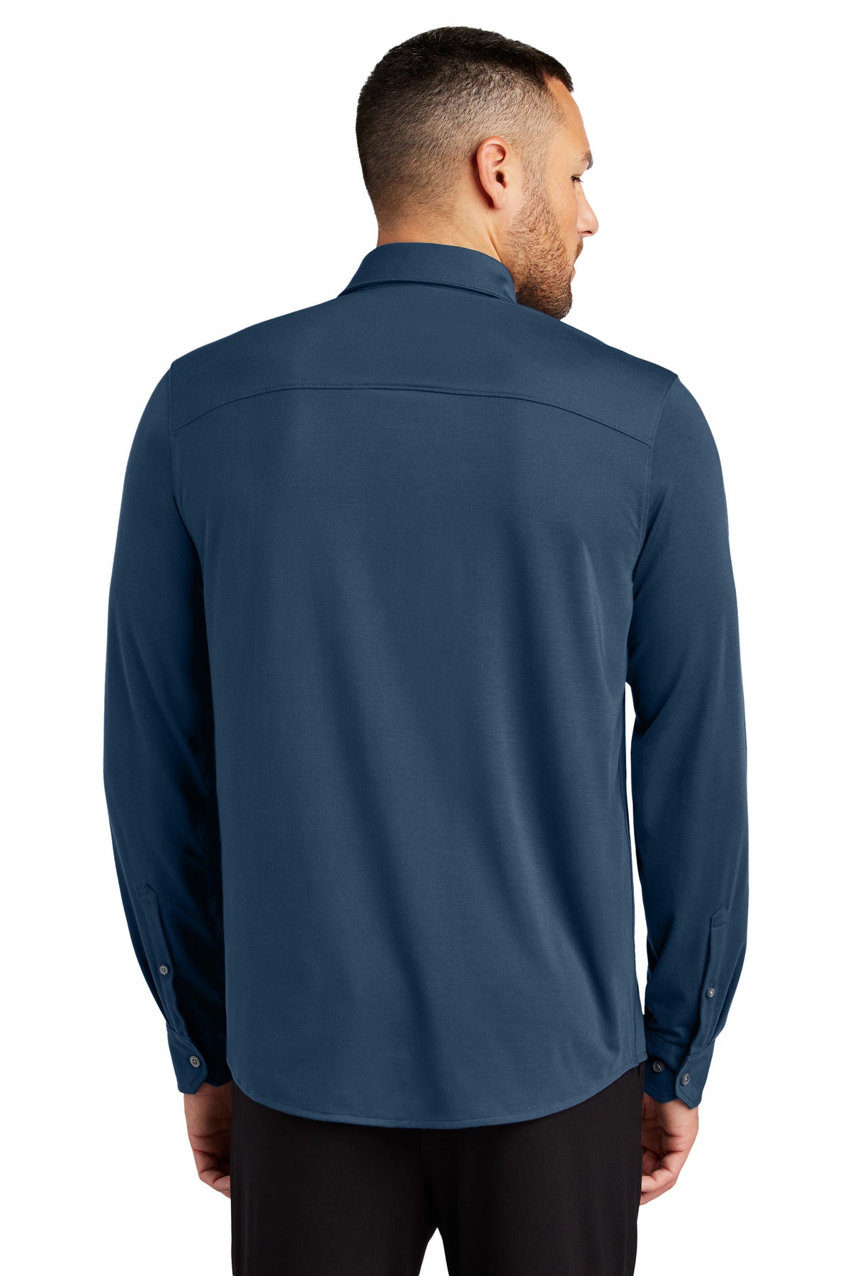 Mercer+Mettle Stretch Jersey Long Sleeve Shirt - Insignia Blue