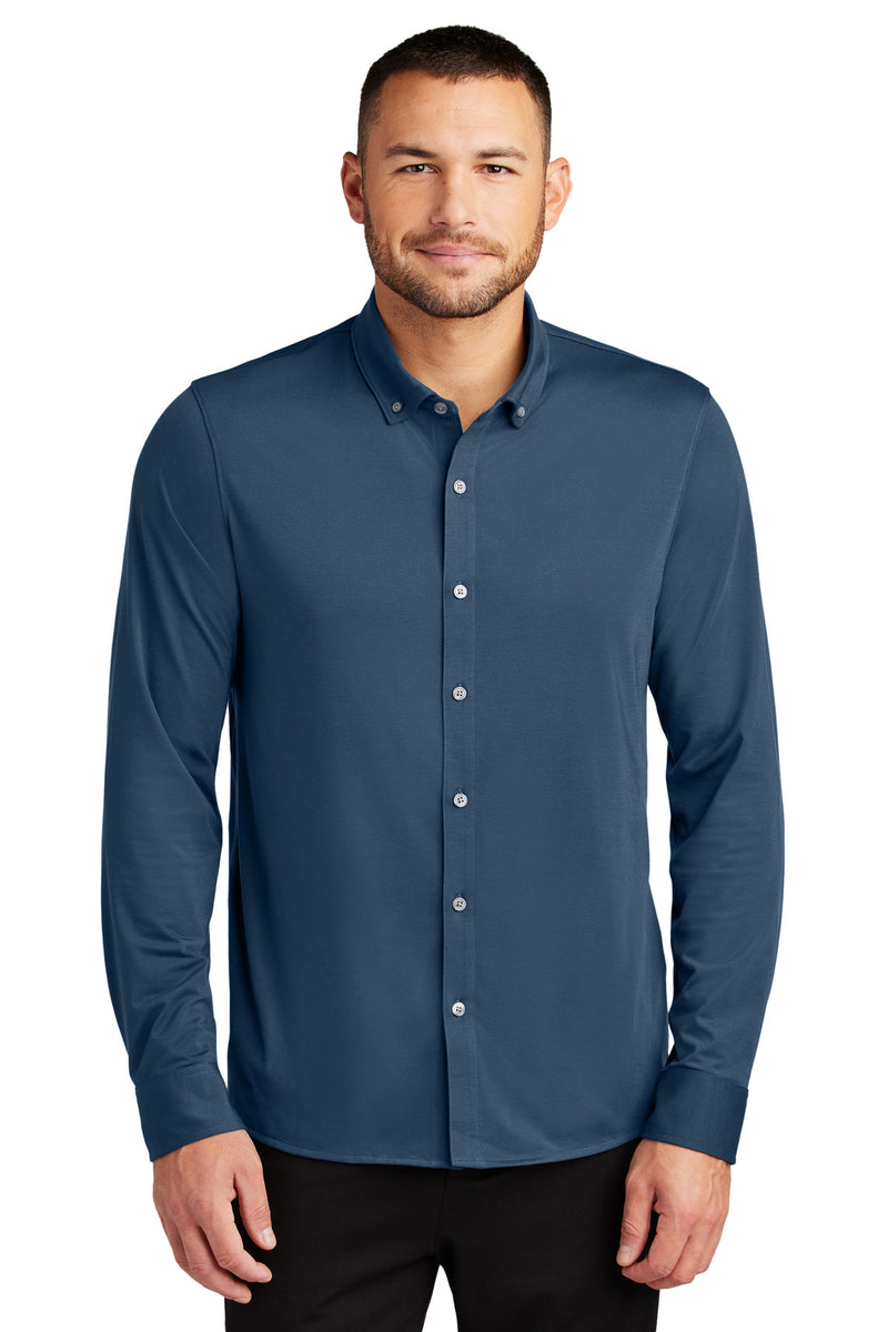 Mercer+Mettle Stretch Jersey Long Sleeve Shirt - Insignia Blue