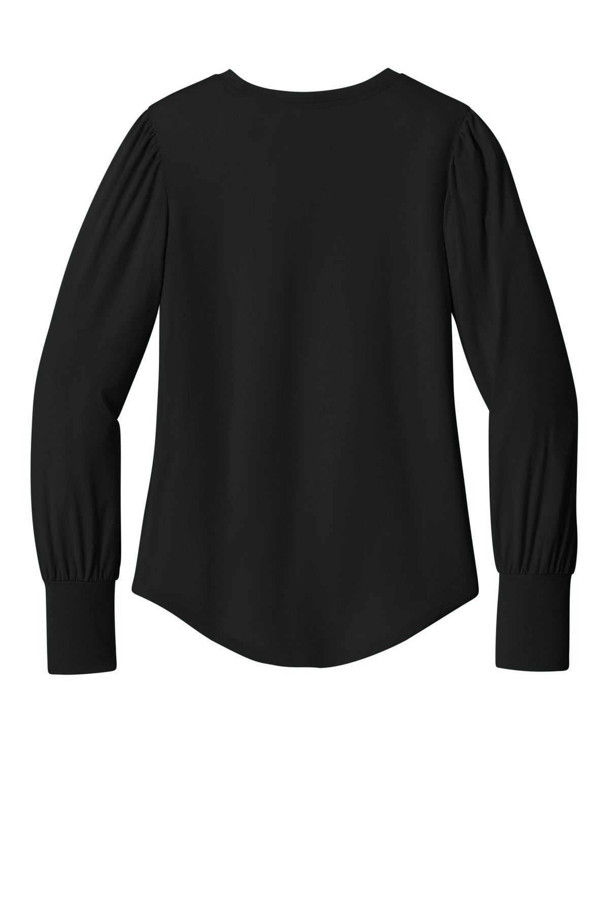 Mercer+Mettle Women's Stretch Jersey Long Sleeve Blouson Top - Deep Black