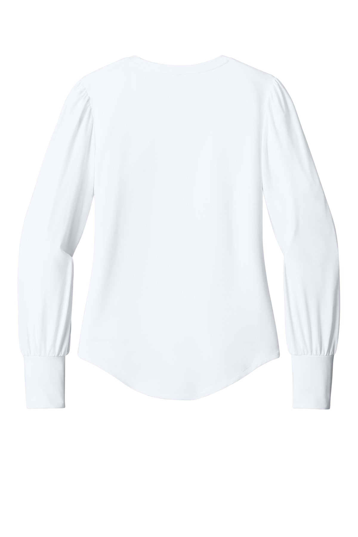 Mercer+Mettle Women's Stretch Jersey Long Sleeve Blouson Top - White