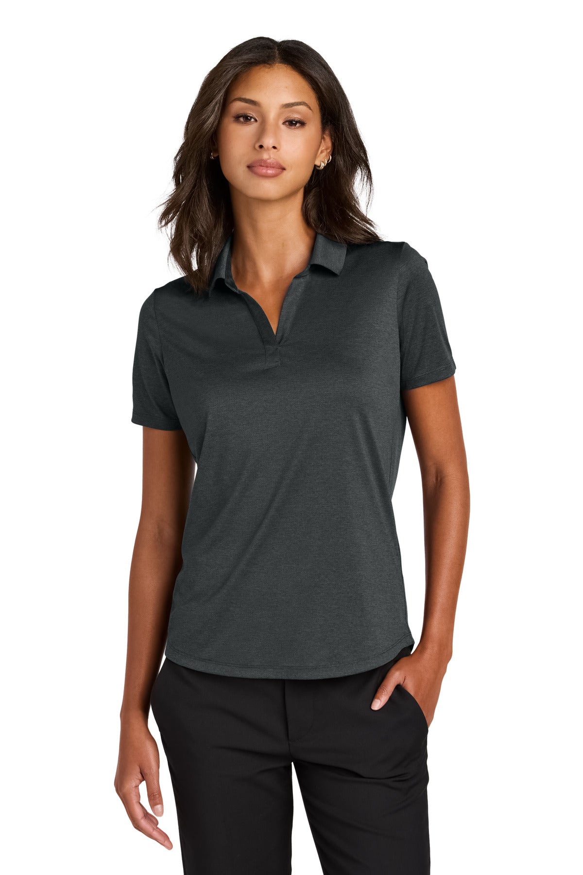 Mercer+Mettle Women's Recharge Jersey Polo - Anchor Grey Heather
