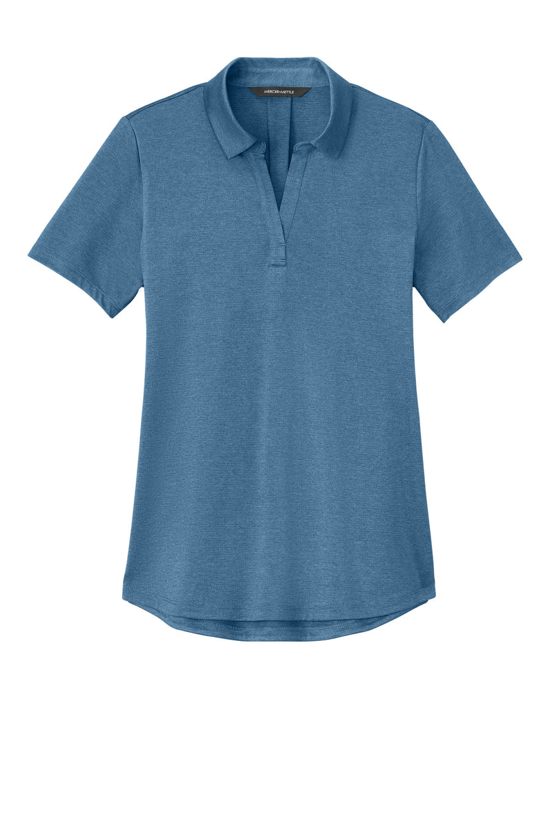 Mercer+Mettle Women's Recharge Jersey Polo - Harbor Blue Heather