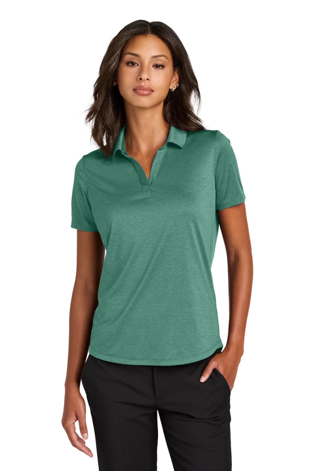 Mercer+Mettle Women's Recharge Jersey Polo - Sage Heather