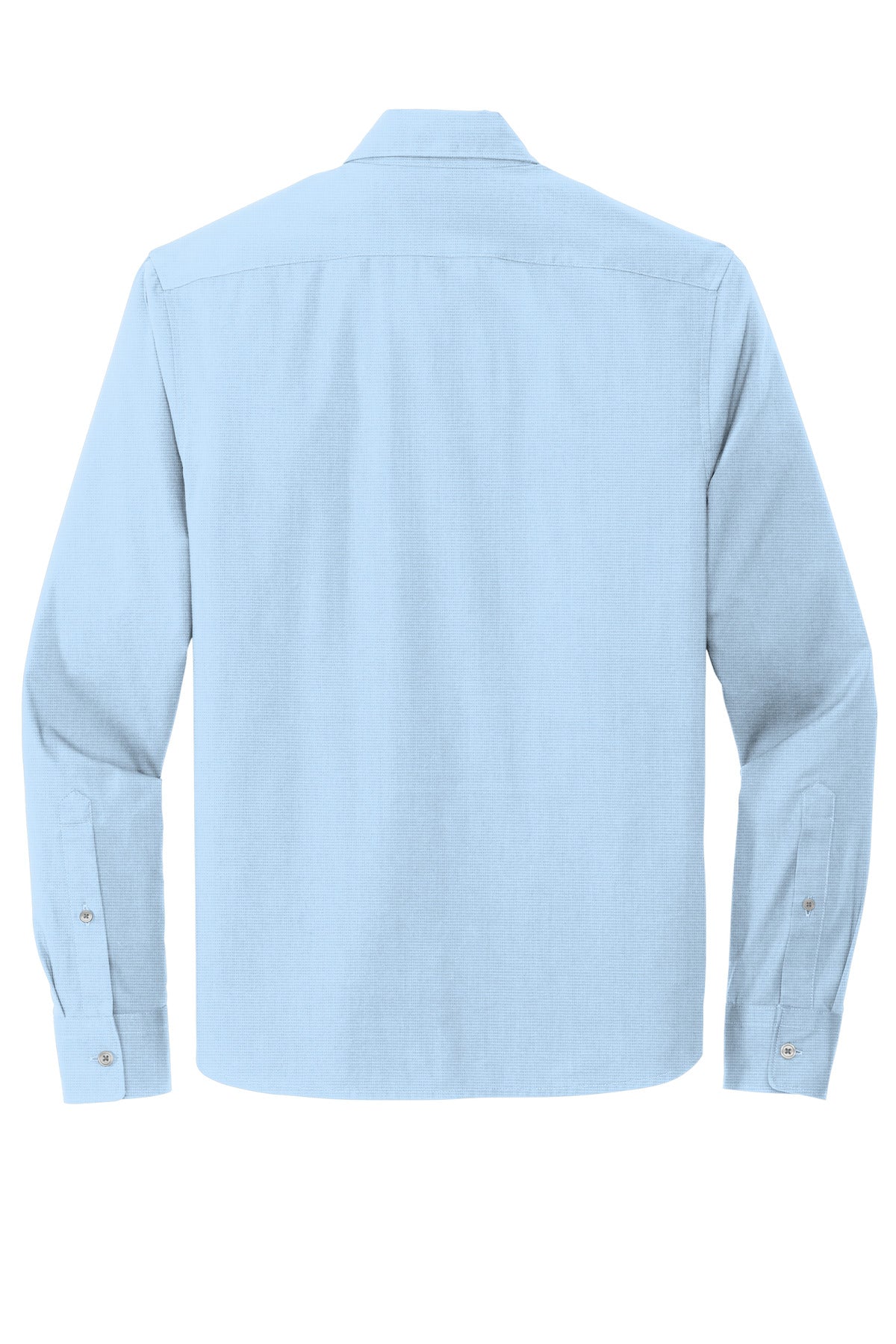 Mercer+Mettle Long Sleeve Stretch Woven Shirt - Air Blue End On End