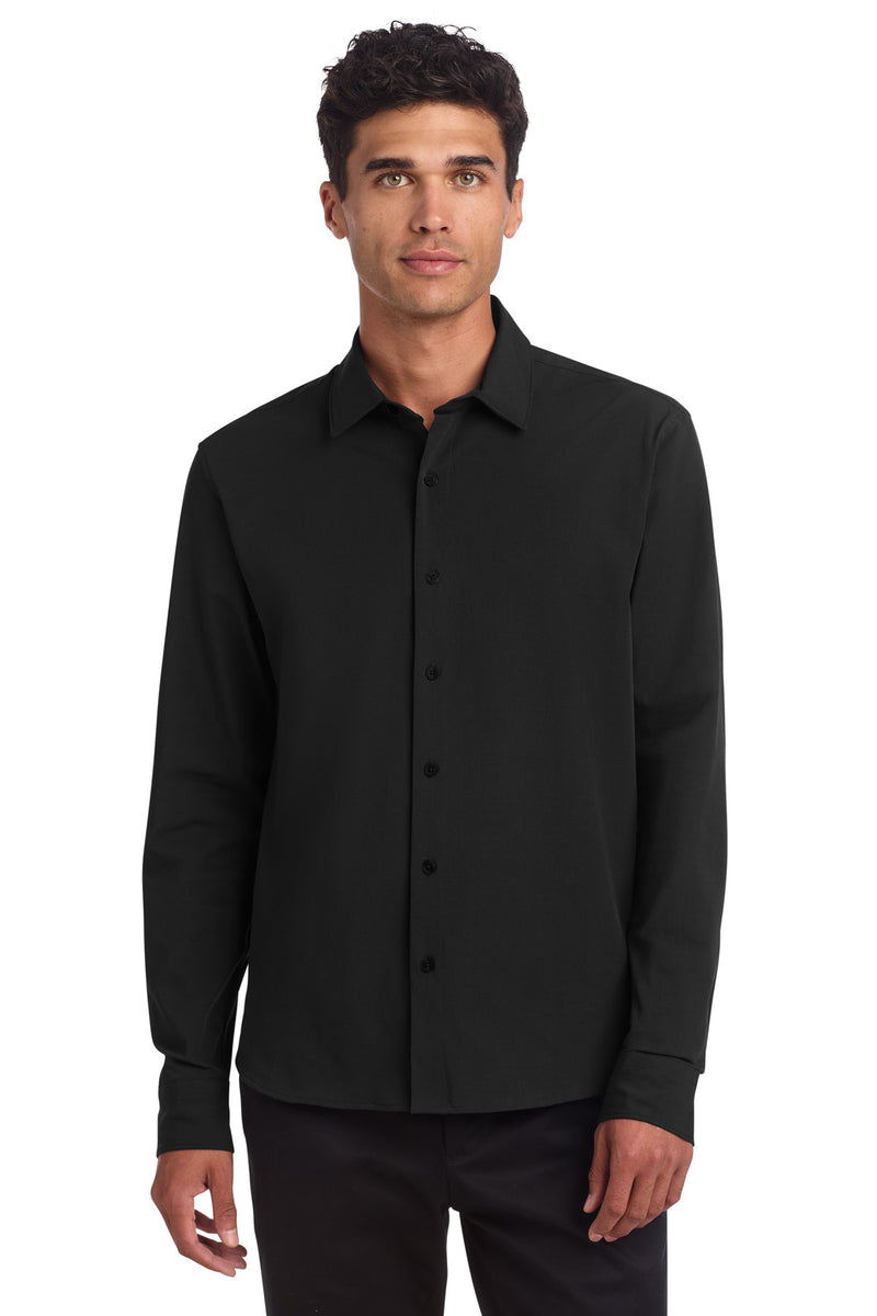 Mercer+Mettle Long Sleeve Stretch Woven Shirt - Deep Black