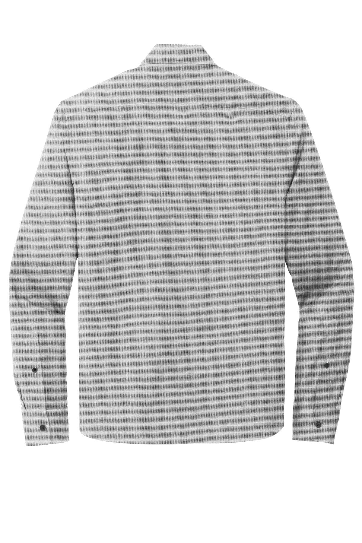 Mercer+Mettle Long Sleeve Stretch Woven Shirt - Gusty Grey End On End
