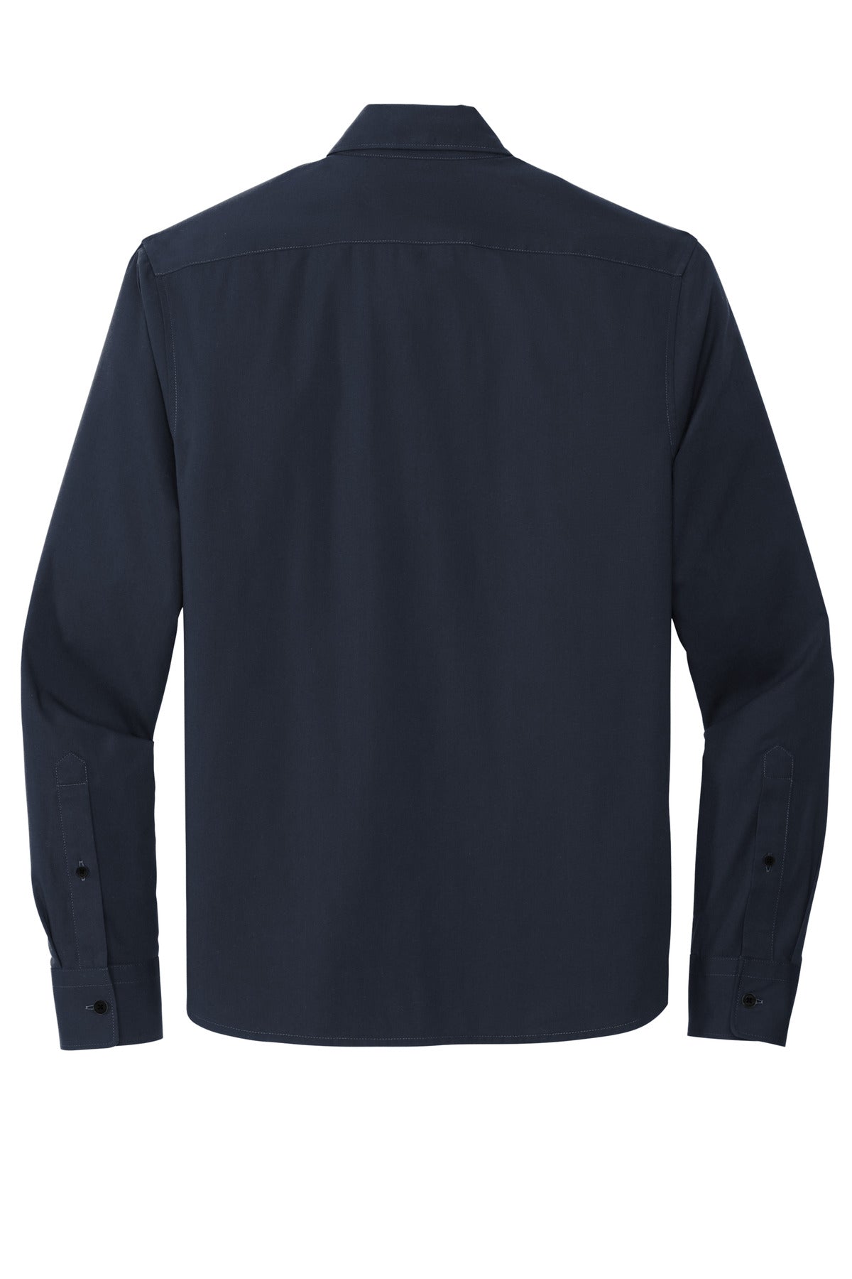 Mercer+Mettle Long Sleeve Stretch Woven Shirt - Night Navy