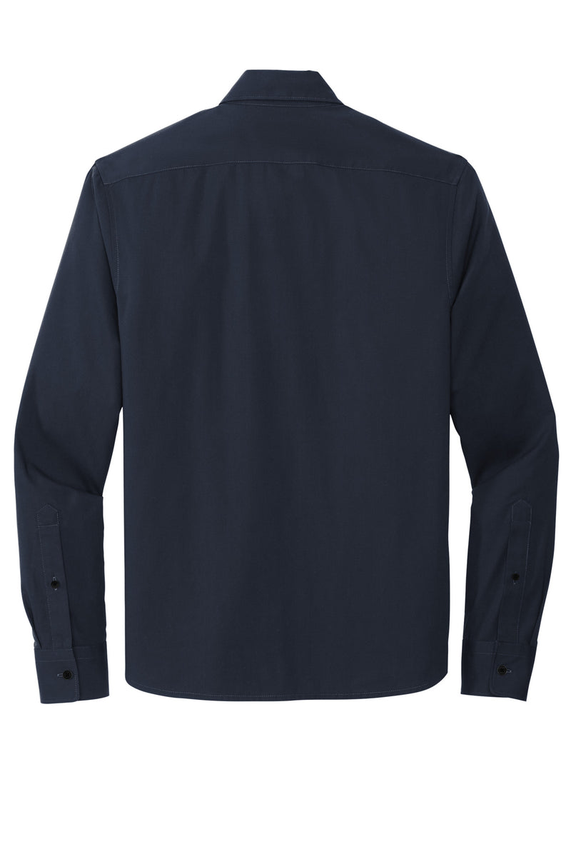Mercer+Mettle Long Sleeve Stretch Woven Shirt - Night Navy