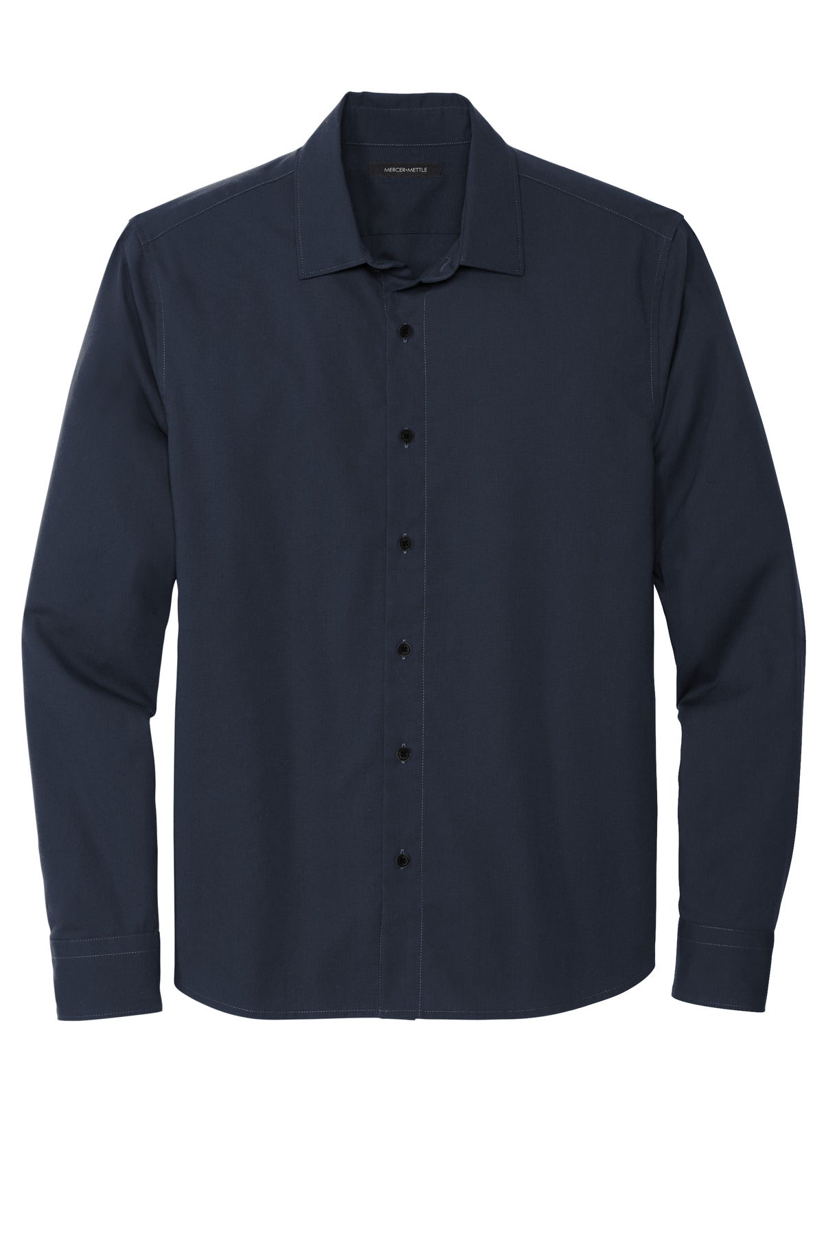Mercer+Mettle Long Sleeve Stretch Woven Shirt - Night Navy