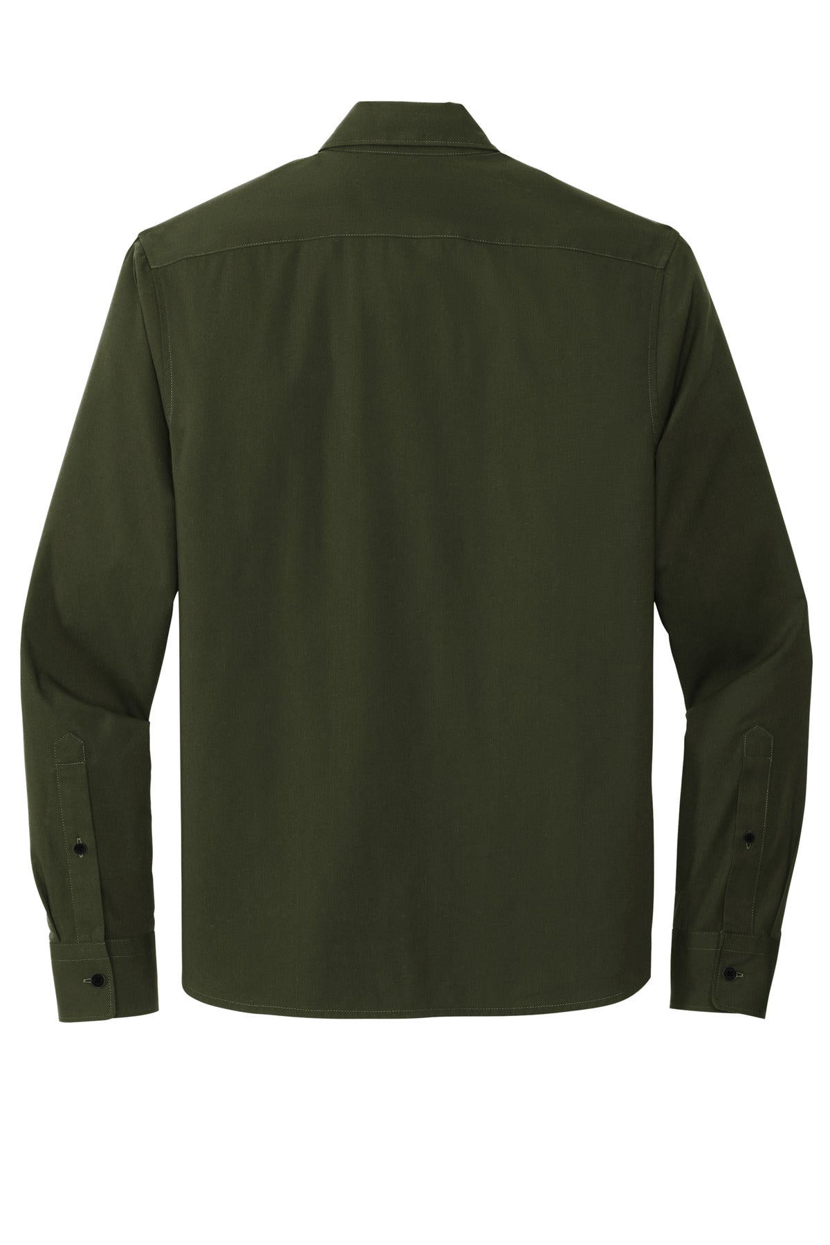 Mercer+Mettle Long Sleeve Stretch Woven Shirt - Townsend Green